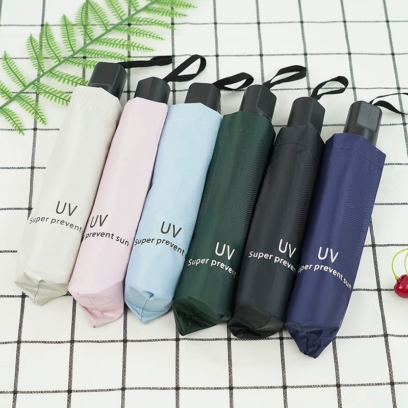 ร่มพับ ร่ม กันฝน ร่มพกพา ร่มกันแดด ร่มกันUV ร่มกันฝน ด้านในดำ YS-01