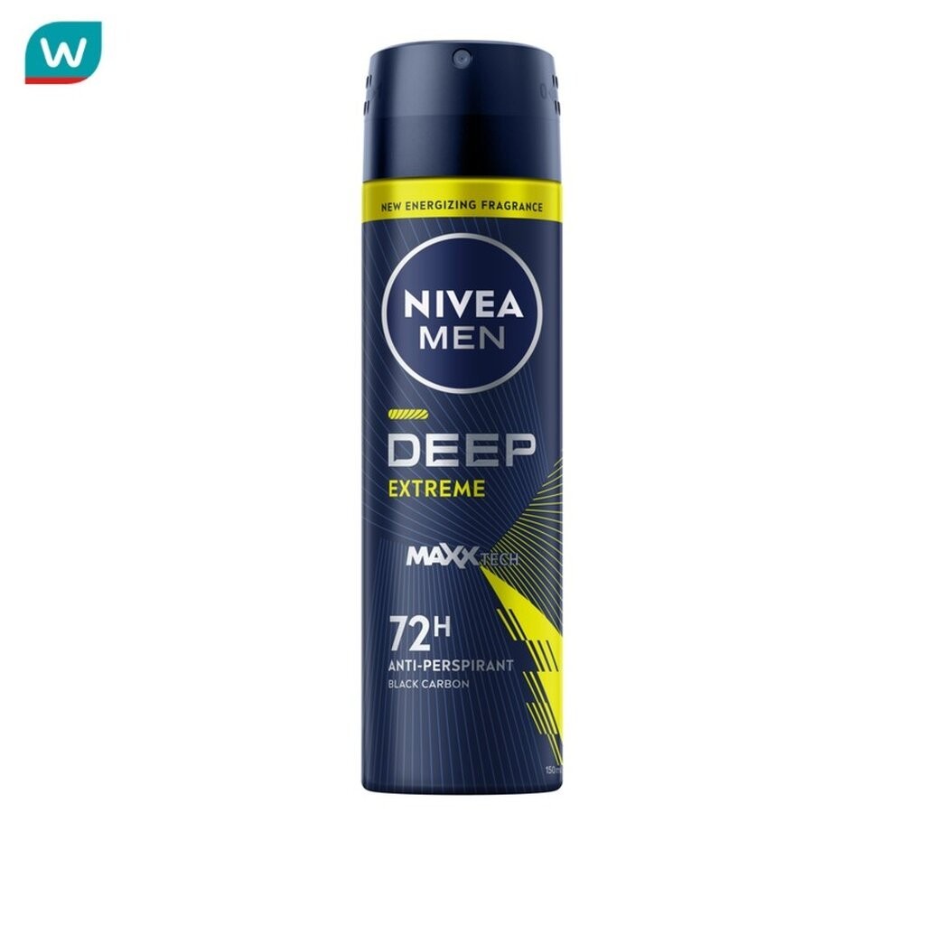 Nivea นีเวีย เมน สเปรย์ ดีพ เอ็กซ์ตรีม 150 มล. สเปรย์ ลดเหงื่อ ระงับกลิ่นกาย