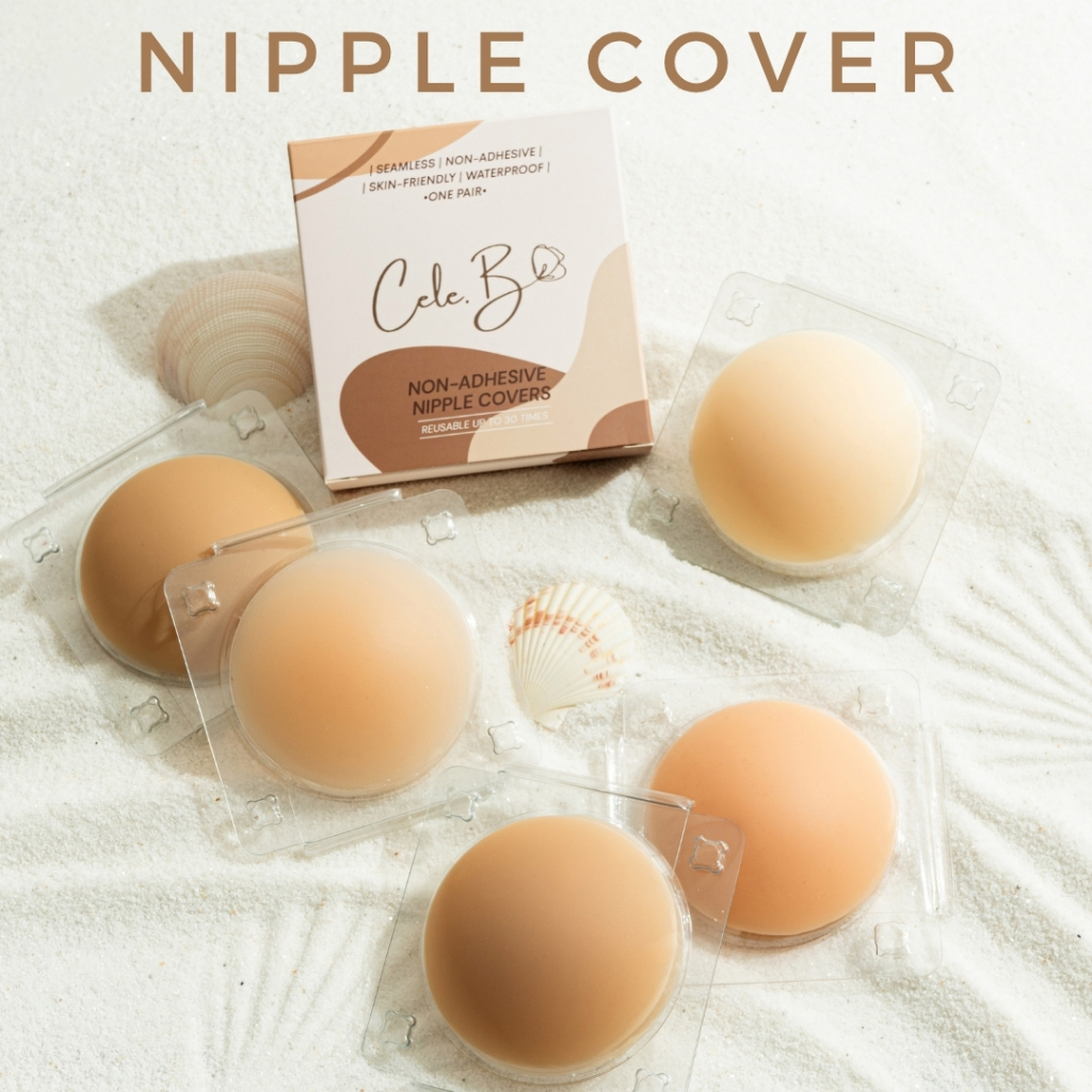 Cele.b ปิดจุก แบบกาว-สูญญากาศ 7.7 - 10CM Nipple cover อ่อนโยนต่อผิว ติดทน ใช้งานซ้ำได้หลายครั้ง