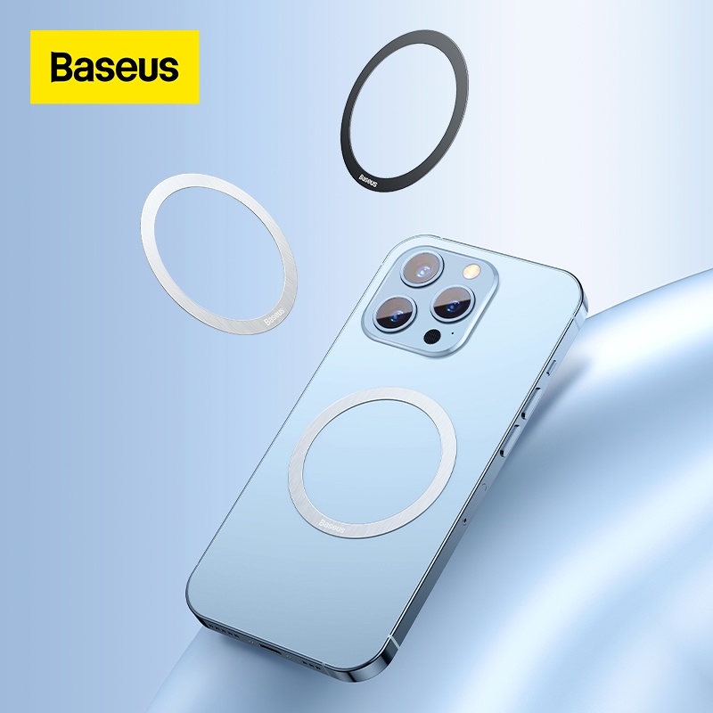 Baseus Magnetic Ring Series แผ่นโลหะแม่เหล็กสำหรับชาร์จไร้สาย Magsafe สําหรับ iPhone 14/13/12/11/XS อุปกรณ์เสริมมือถือ