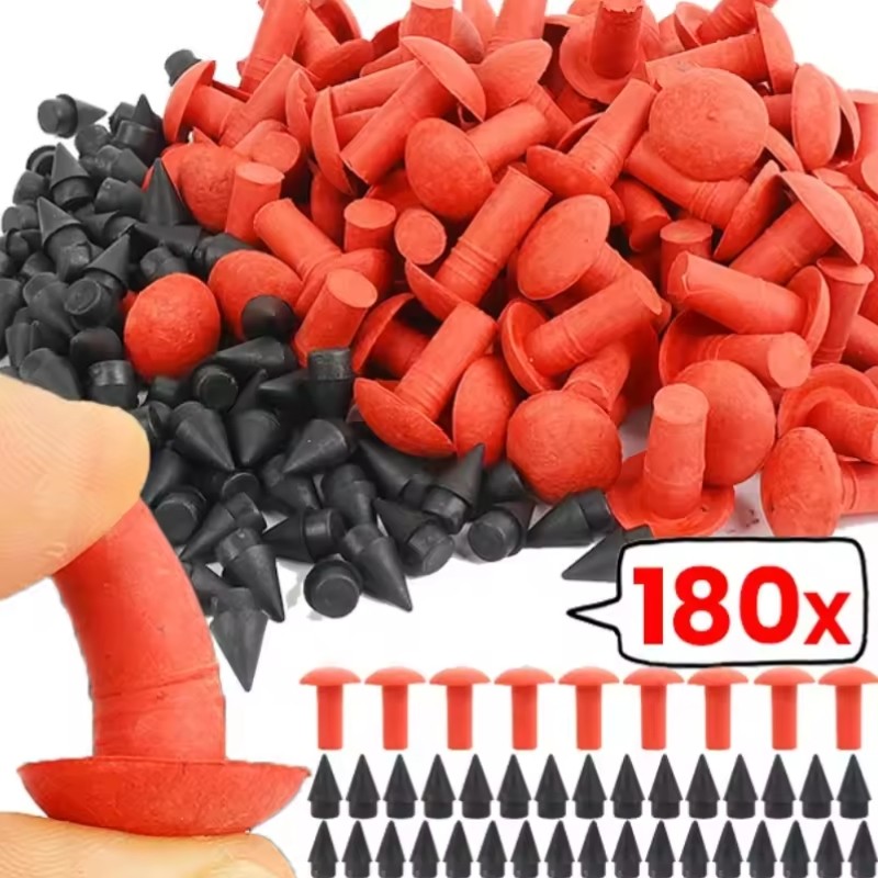 เล็บปะยางรูปเห็ด 180 ชิ้น - ยางแบบไม่มียางซ่อมแทรกปลั๊ก - Tyre ซ่อมเล็บยาง - แบบพกพา, สากล, สวมใส่ - อุปกรณ์รถยนต์ - เครื่องมือซ่อมรถ