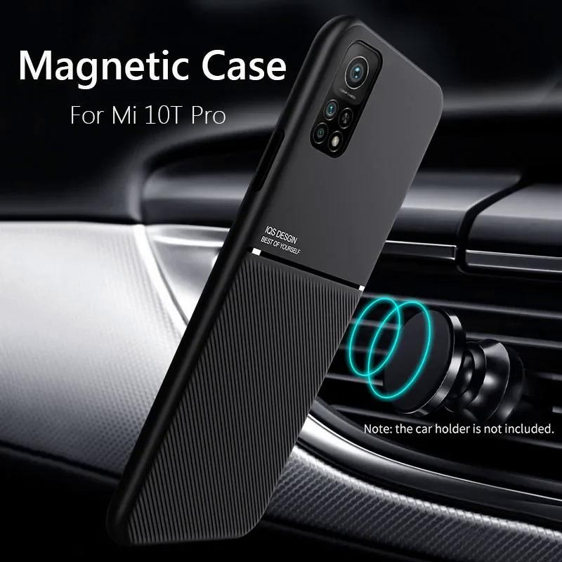 สําหรับ Xiaomi Mi 10T Pro กรณีรถแม่เหล็กหนังกรอบนุ่ม Funda บนสําหรับ Xiaomi Mi 10T Pro Mi10T Pro 5G เคสโทรศัพท์ Capa อุปกรณ์เสริมมือถือ