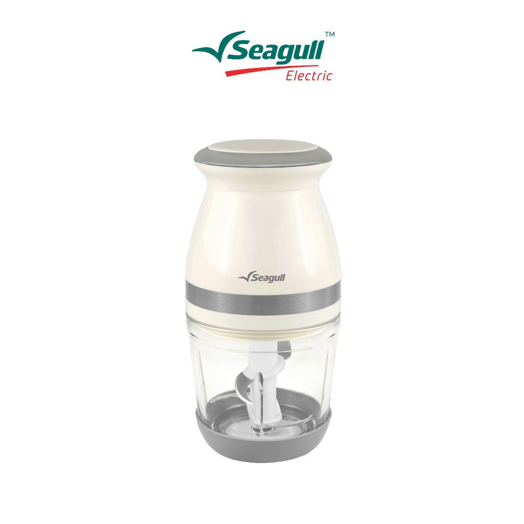 Seagull เครื่องบดสับอาหาร แบบไฟฟ้า 0.6 ลิตร (ครีม) โถแก้ว Electric Food Chopper 0.6 L (Cream) เครื่องปั่นอาหารเด็ก