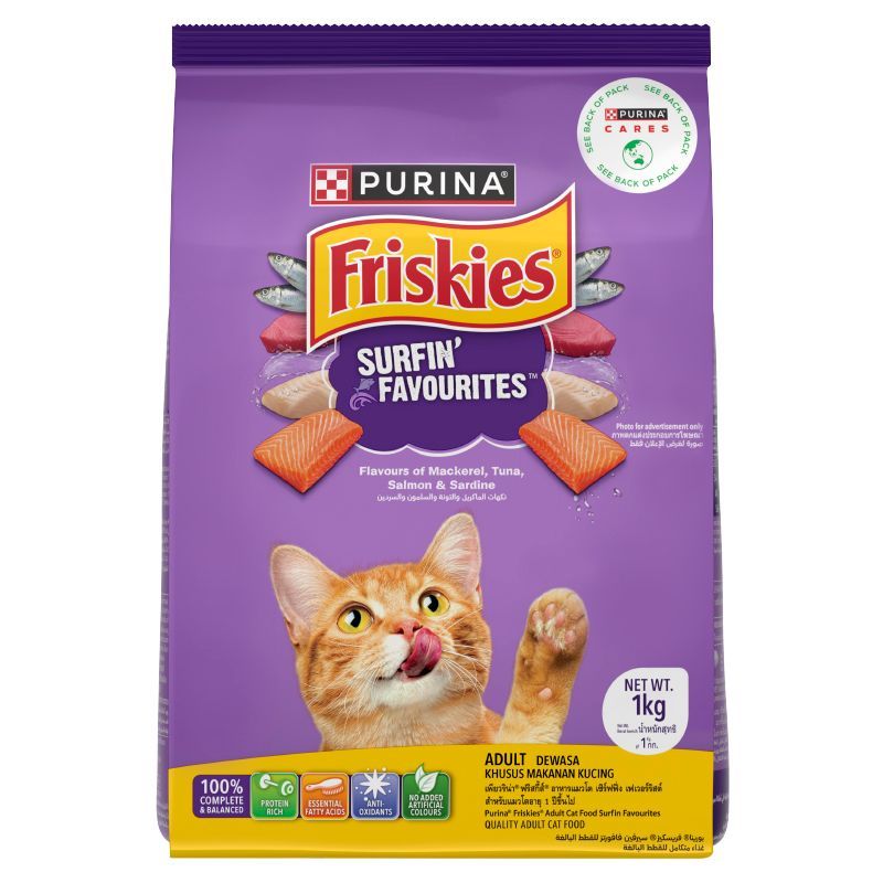 ฟริสกี้ส์เซิร์ฟฟิ่งเฟเวอร์ริสต์ 1กก. FRISKIES Surfin favorite 1kg.