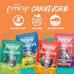 [12 ซอง] Pramy Carnivore พรามี่ คาร์นิวอร์ อาหารแมวโปรตีนสูงเนื้อสัตว์เน้นๆ มีให้เลือก 10 สูตร Gravy และ Jelly ขนาด 70g
