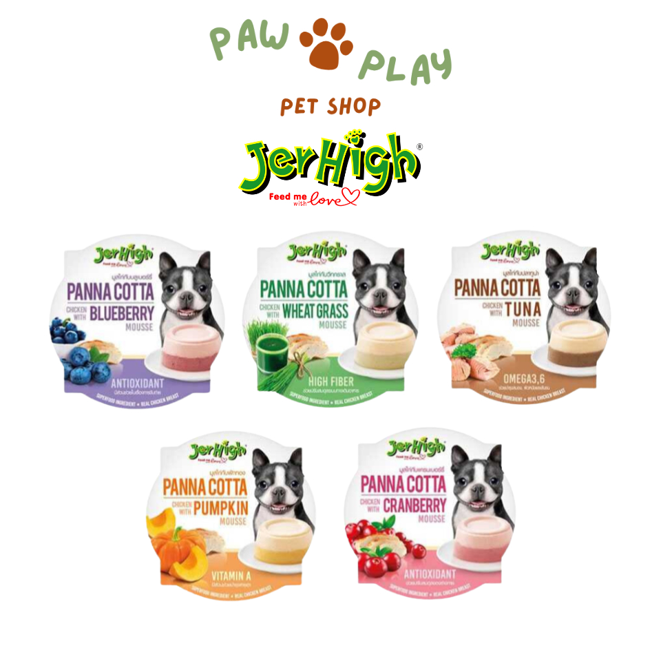 JerHigh เจอร์ไฮ พานาคอตต้า ขนมหมา ขนมสุนัข อาหารว่าง และ ไอศครีมสำหรับสุนัข 70 กรัม