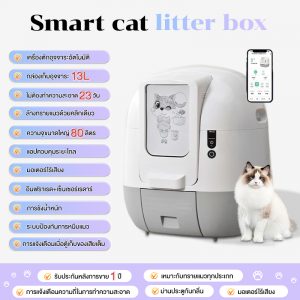 ห้องน้ำเเมวแบบอัตโนมัติ Automatic litter box ปลอดภัยไม่หนีบแมว ห้องน้ำแ