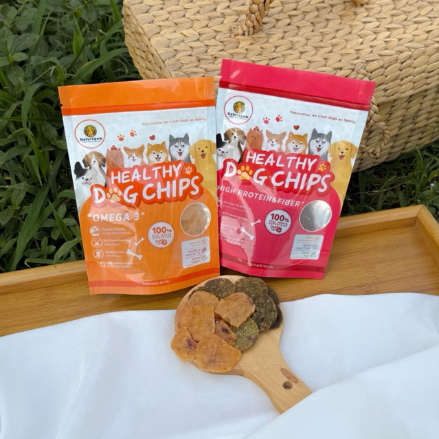 Naturepaw ขนมสุนัข ขนมหมา อบกรอบ human grade Glueten free กรอบ อร่อย อัดแน่นด้วยประโยชน์จากธรรมชาติ ขนาด 50 กรัม